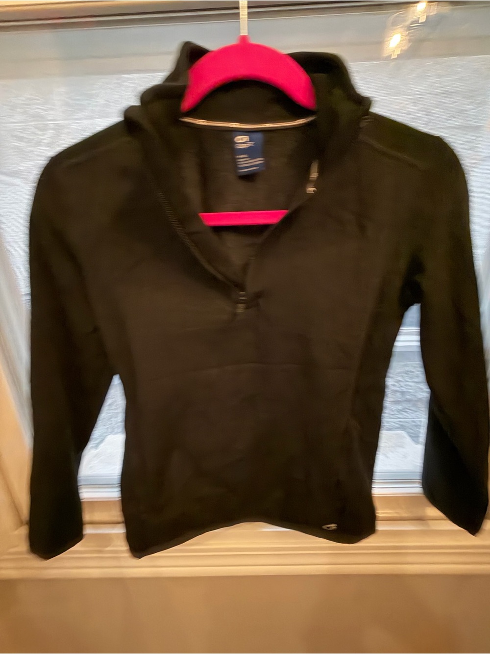GAP Women’s Black Cowl Neck Half-Zip Sweater